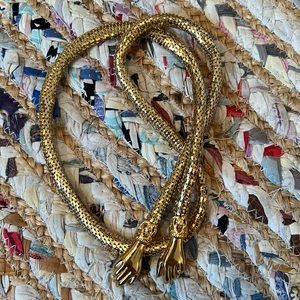 Vintage Chainmail Hand Necklace